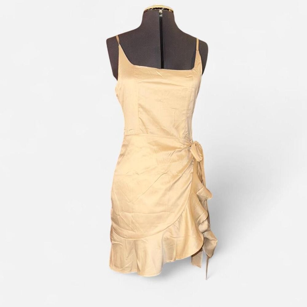 Princess-polly Women's Yellow and Cream Dress